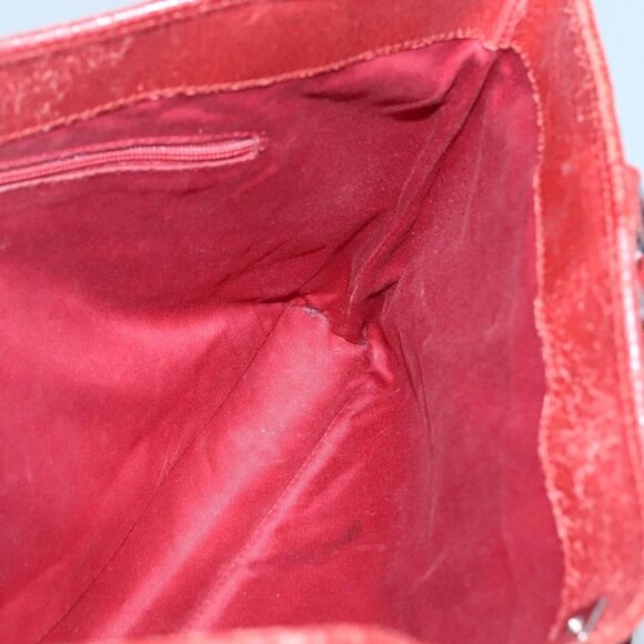 GUCCI GG Canvas Hand Bag Red Silver Auth - Picture 11 of 16